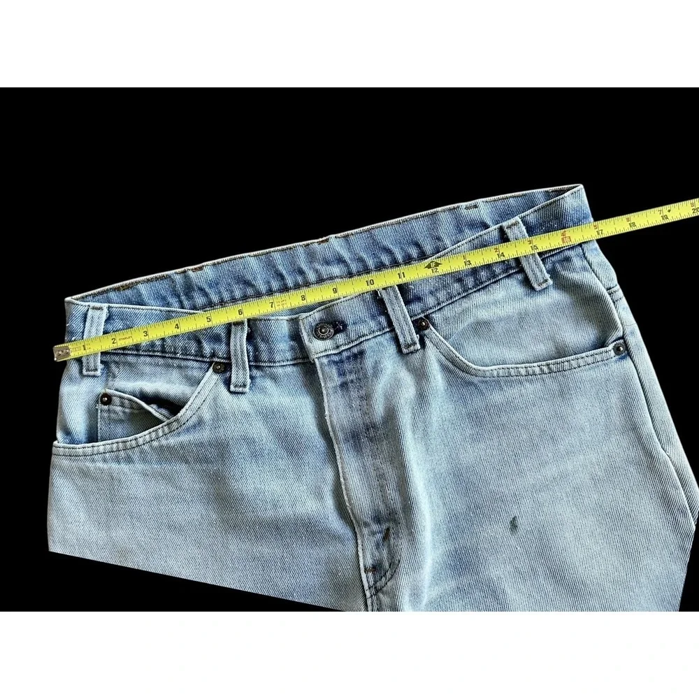 Vintage 70s Levi's Orange Tab Jeans 33.5x28 Light Wash Rare‎